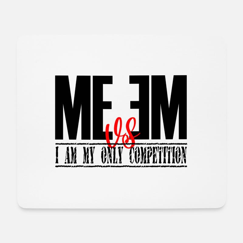 Ich gegen mich Ich bin mein einziger Konkurrent - Mousepad (Querformat) - Weiß