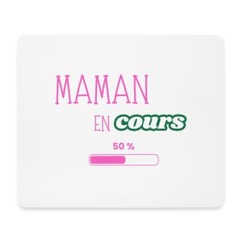 maman en cours - Tapis de souris (format paysage) - blanc - Devant