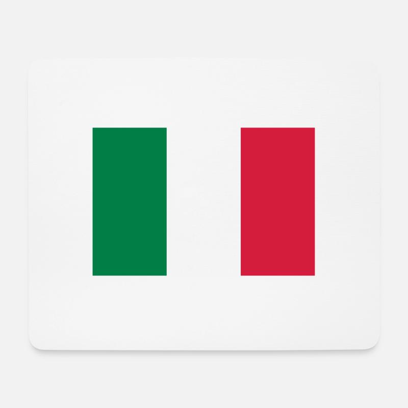 Drapeau national d'Italie - Tapis de souris (format paysage) - blanc