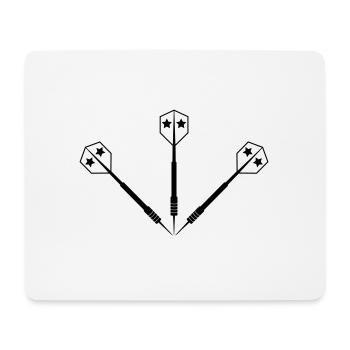 Darts Dartpfeil Dartpfeile 2c - Mousepad (Querformat) - Weiß - Vorne