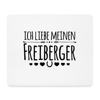 Ich liebe meinen Freiberger - Reiter Geschenk - Mousepad (Querformat) - Weiß - Vorne