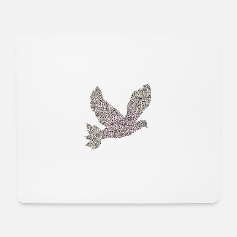 Friedenstaube - Mousepad (Querformat) - Weiß