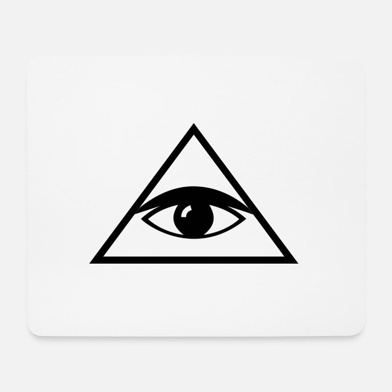 Illuminati Auge Geschenk Idee - Mousepad (Querformat) - Weiß
