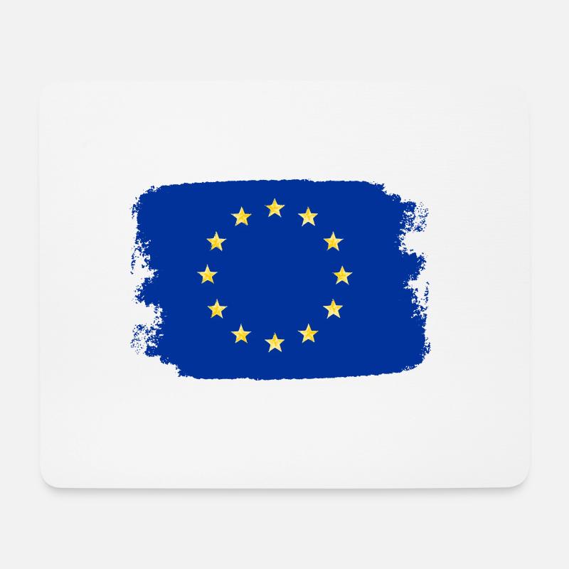 Europa Flagge Sterne EU European Union - Mousepad (Querformat) - Weiß