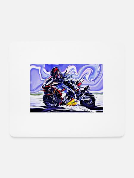 Fullspeed On Two Wheels color - Mousepad (Querformat) - Weiß