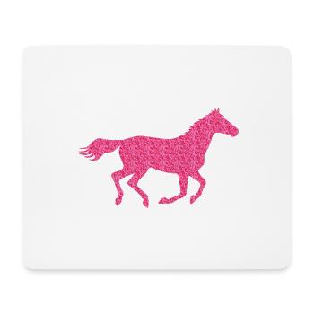 Glitzer Pferd - Mousepad (Querformat) - Weiß - Vorne
