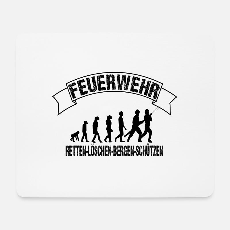 Feuerwehr - Mousepad (Querformat) - Weiß