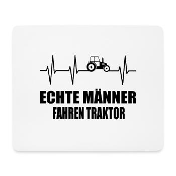 Traktor - Mousepad (Querformat) - Weiß - Vorne
