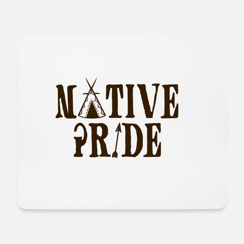 Indianer: Native Pride - Mousepad (Querformat) - Weiß