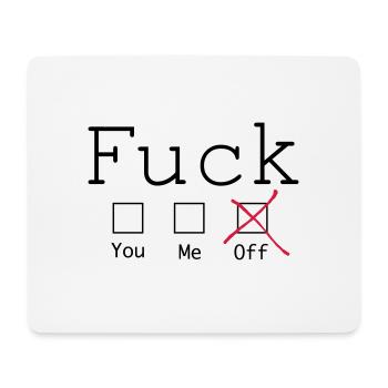 Fuck off 2c - Tapis de souris (format paysage) - blanc - Devant