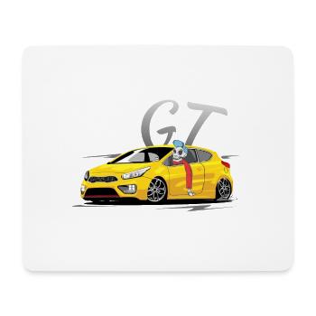 Ceed gt Coupe jaune avec chauffeur - Tapis de souris (format paysage) - blanc - Devant