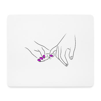 Holding Hands Couple Romantic - Mouse Pad (horizontal) - white - Front