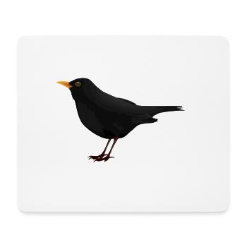 Amsel Drossel Star Vogel Geschenk Geschenkidee - Mousepad (Querformat) - Weiß - Vorne