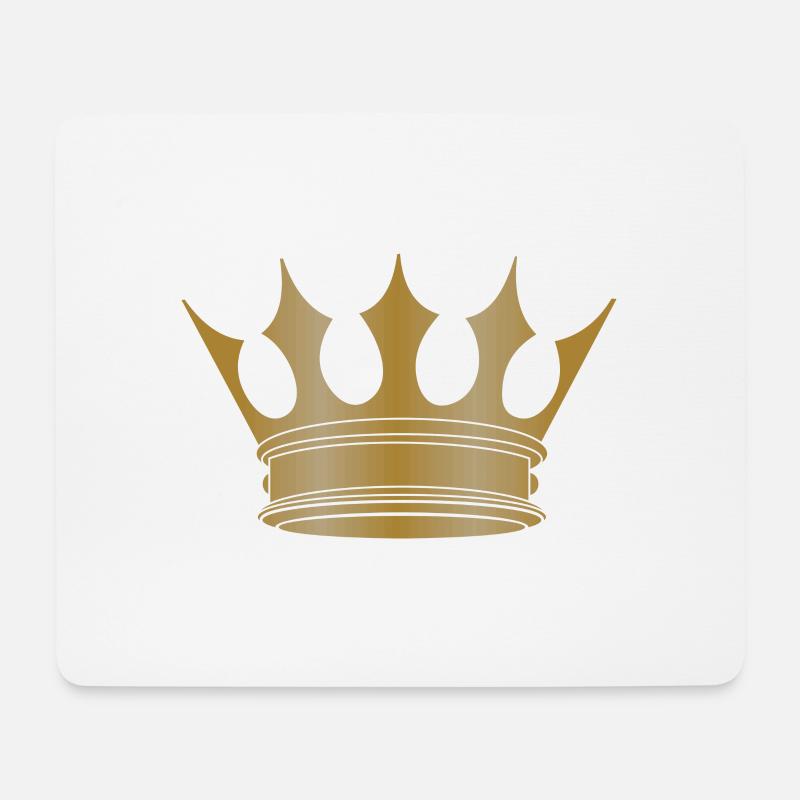 Krone - Mousepad (Querformat) - Weiß