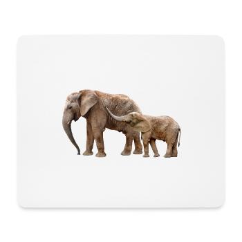 Elephant - Mouse Pad (horizontal) - white - Front