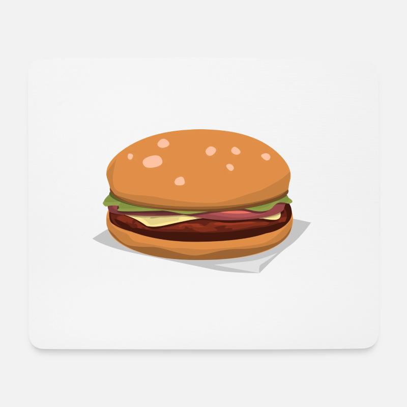 Leckerer Hamburger - Mousepad (Querformat) - Weiß