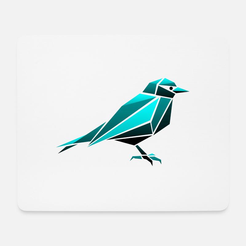 Spatz Vogel Origami Polygon - Mousepad (Querformat) - Weiß
