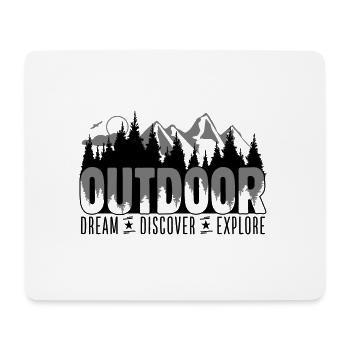 En plein air - Dream Découvrir Explorer - Tapis de souris (format paysage) - blanc - Devant