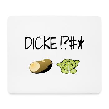 Dicke !?#* Kartoffel Salat blk - Mousepad (Querformat) - Weiß - Vorne