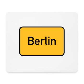 Panneau de rue de Berlin - Tapis de souris (format paysage) - blanc - Devant