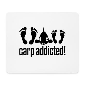 CARP ADDICTED! - Mousepad (Querformat) - Weiß - Vorne
