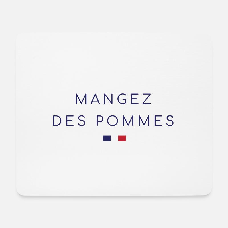 Mangez des pommes - Tapis de souris (format paysage) - blanc