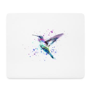 hummingbird, graffiti, painting, watercolor, bird, colorful - Mouse Pad (horizontal) - white - Front