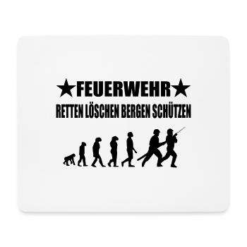 Feuerwehr - Mousepad (Querformat) - Weiß - Vorne