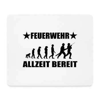 Feuerwehr - Mousepad (Querformat) - Weiß - Vorne