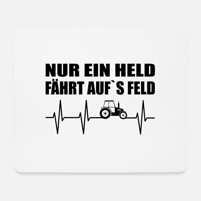Traktor - Mousepad (Querformat) - Weiß