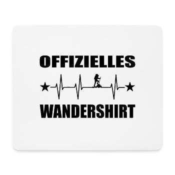 Wandern - Mousepad (Querformat) - Weiß - Vorne