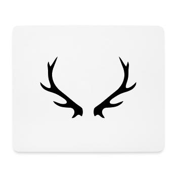 Hirschgeweih - Mousepad (Querformat) - Weiß - Vorne