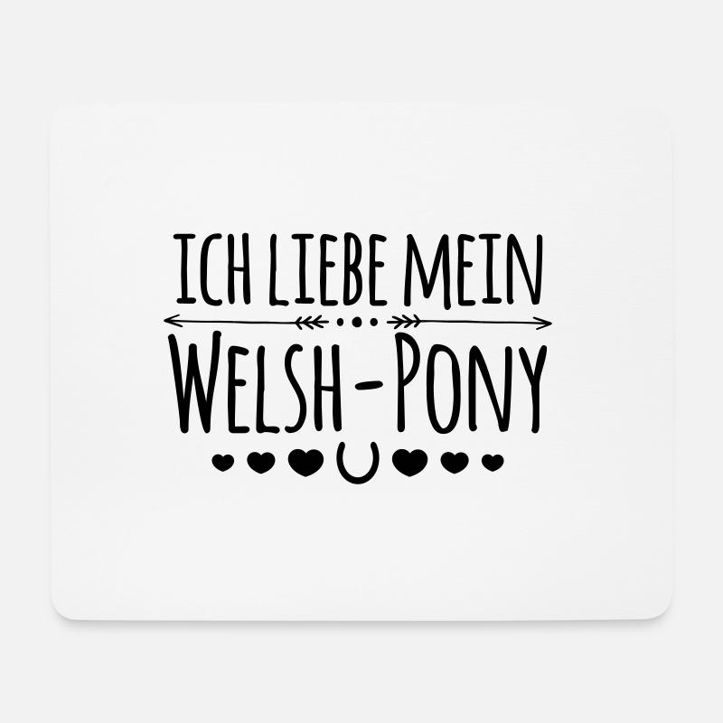 Ich liebe mein Welsh Pony - Reiter Geschenk - Mousepad (Querformat) - Weiß