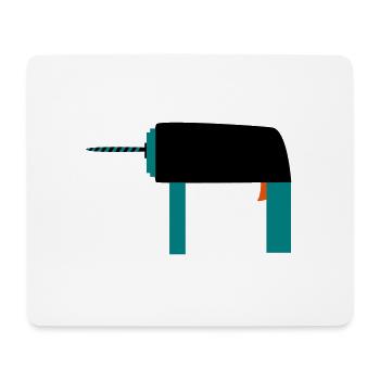 Bohrer Werkzeug Geschenkidee Handwerker Hobby - Mousepad (Querformat) - Weiß - Vorne