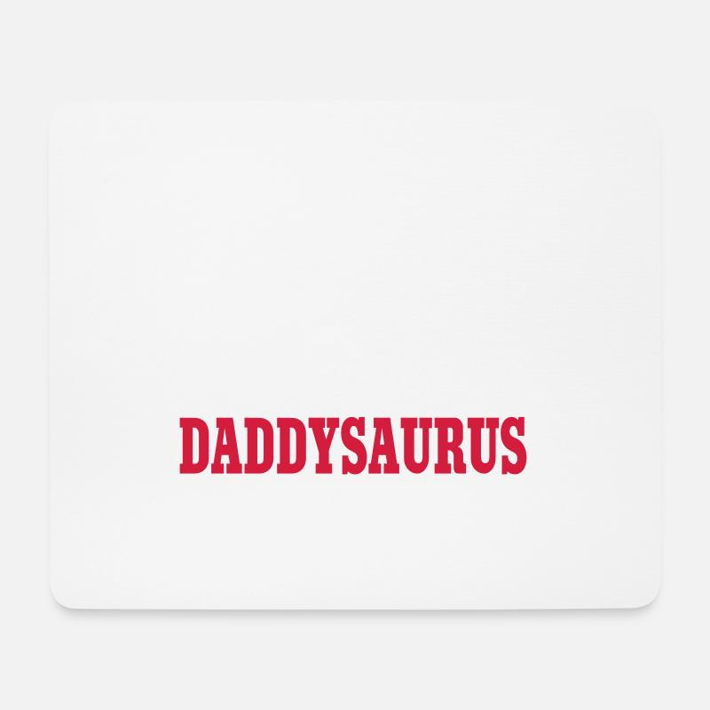 Daddy Saurus - Mousepad (Querformat) - Weiß