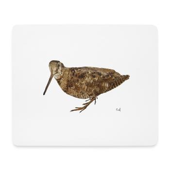 La bécasse des bois pour chasseur - Tapis de souris (format paysage) - blanc - Devant
