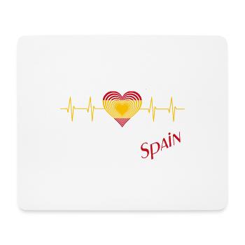 Spain heart Spanien Herz - Mousepad (Querformat) - Weiß - Vorne