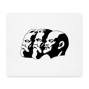 Karl Marx, Friedrich Engels et Lénine - Tapis de souris (format paysage) - blanc - Devant