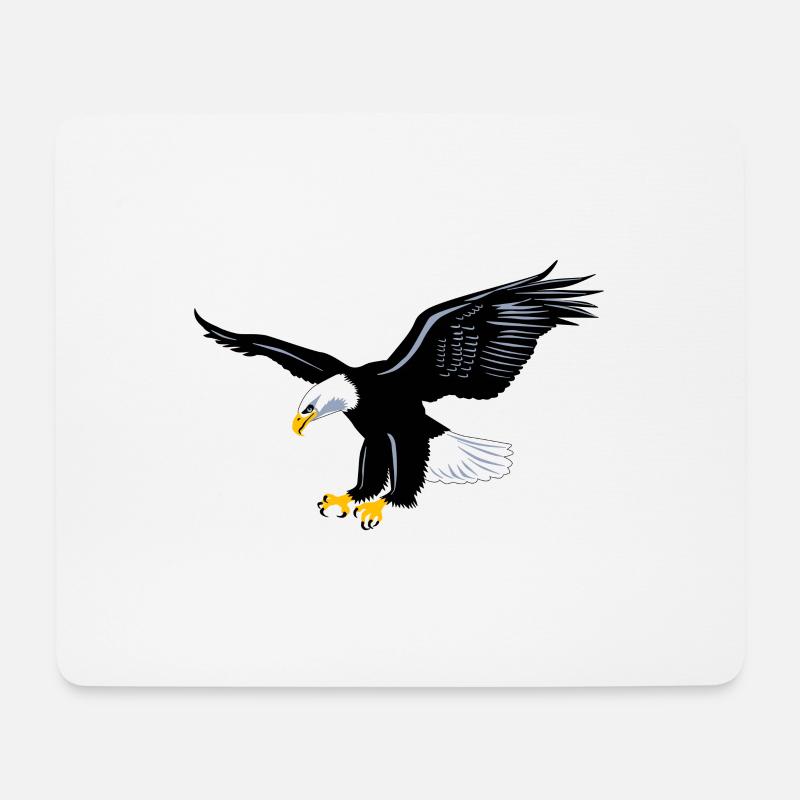 Adler stark stolz - König der Lüfte - Mousepad (Querformat) - Weiß