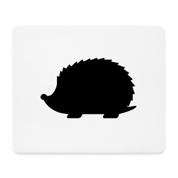 Hedgehog Silhouette animal idée cadeau petite - Tapis de souris (format paysage) - blanc - Devant