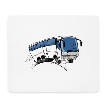 0710 Bus - Mousepad (Querformat) - Weiß - Vorne