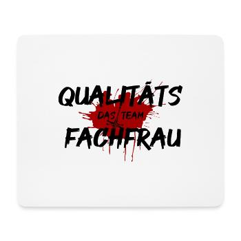 Qualitätsfachfrau Fertigungsprüftechnik Team Black - Mousepad (Querformat) - Weiß - Vorne