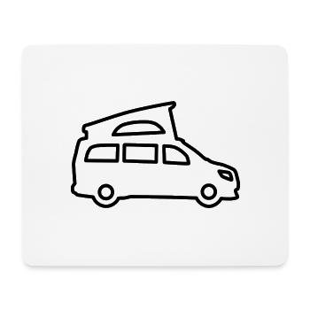 Campingbus / Van 2 - Schlichte Kontur - Mousepad (Querformat) - Weiß - Vorne