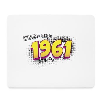 Retro 62nd birthday in Pop Art Comic Book Style - Mouse Pad (horizontal) - white - Front