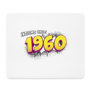 Rétro 63e anniversaire dans le style Pop Art Comic Book - Tapis de souris (format paysage) - blanc - Devant