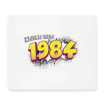 Retro 39th birthday in Pop Art Comic Book Style - Mouse Pad (horizontal) - white - Front