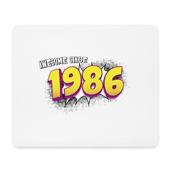 Retro 37th birthday in Pop Art Comic Book Style - Mouse Pad (horizontal) - white - Front