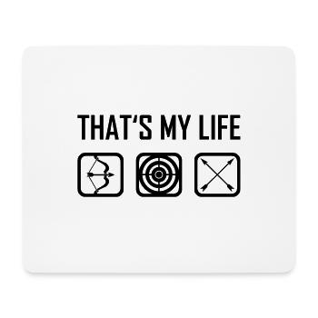 Das ist mein Leben - Bogensport Pfeil Bogen Pfeile - Mousepad (Querformat) - Weiß - Vorne