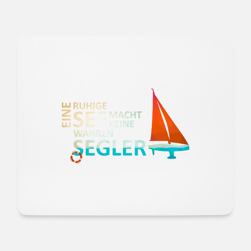 ECHTE SEGLER - Skipper Segelschiff Segelyacht - Mousepad (Querformat) - Weiß