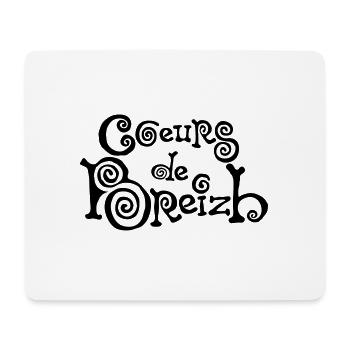 coeurs de breizh bretagne breton bzh logo - Tapis de souris (format paysage) - blanc - Devant
